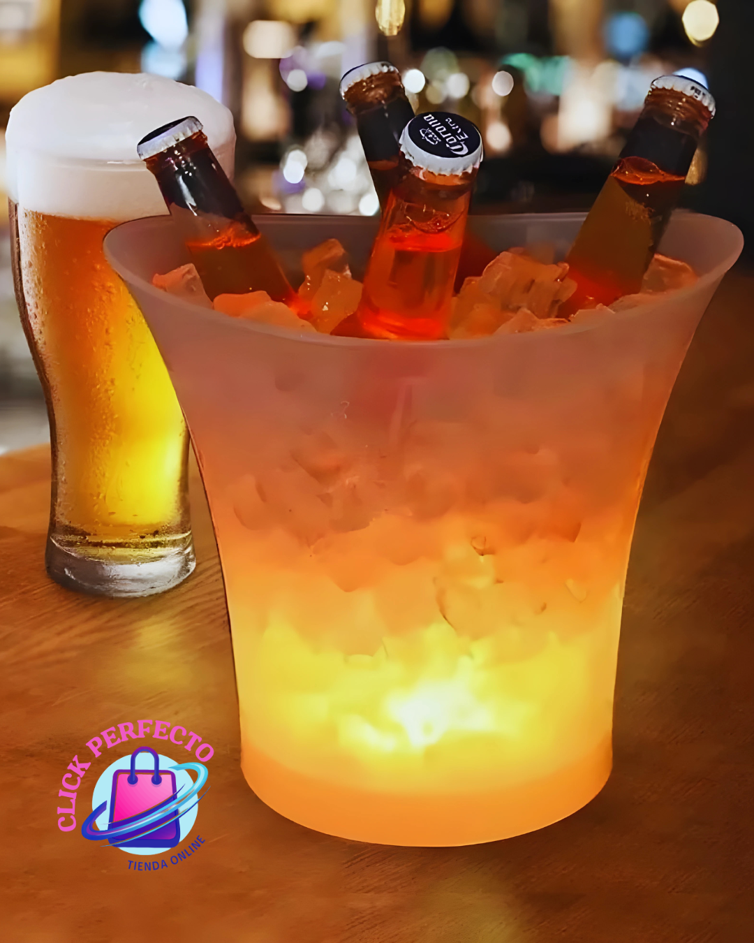 Hielera Parlante Cubetera Led Bluetooth